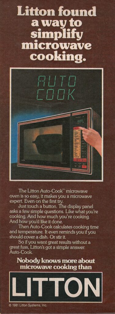 Litton Auto-Cook Microwave