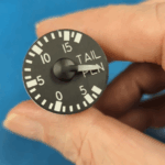 Fred holding gauge